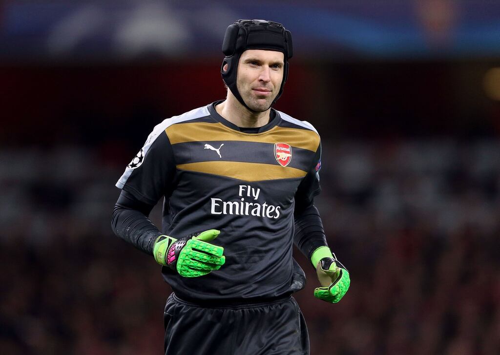Arsenal goalkeeper Petr Cech will be sidelined for three to four weeks with a calf injury, manager Arsene Wenger has said. Photograph: Adam Davy/PA