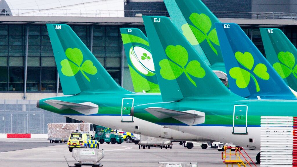 Aer Lingus is talking to UK government officials about operating direct flights from England to the United States. Photograph: Tom Honan
