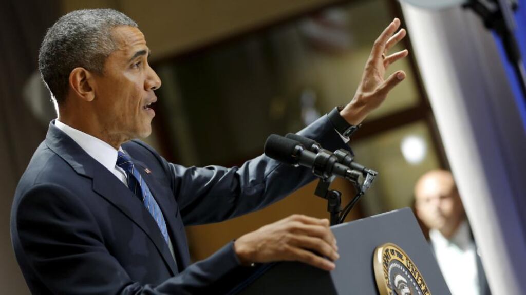 US President Barack Obama delivers remarks on a nuclear deal with Iran at American University in Washington August 5, 2015. “I know it’s easy to play on people’s fears, to magnify threats... but none of these arguments hold up,” he said. Photograph: Reuters
