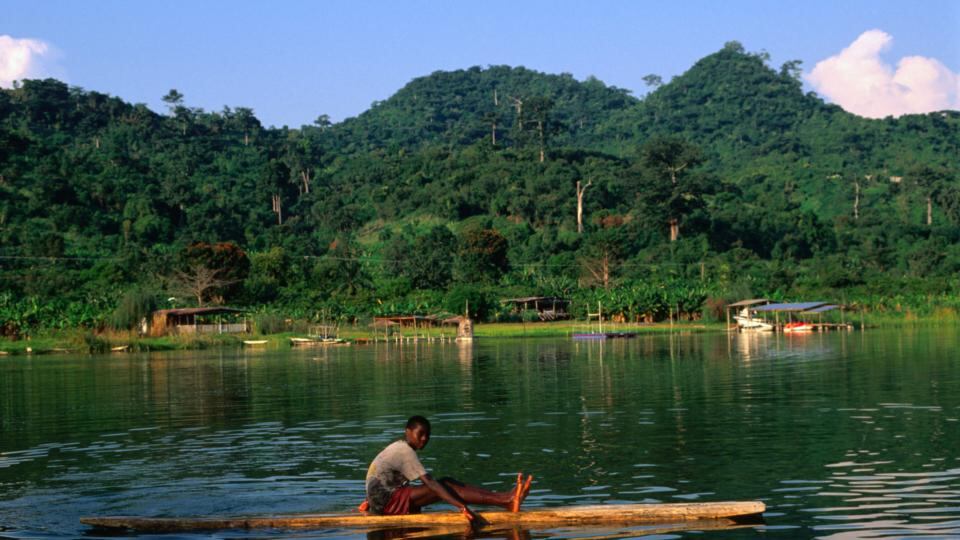 Sacred Lake Bosumtwi near Kumasi
