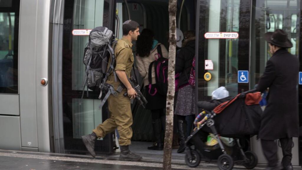 Israel’s security services say they thwarted several attacks on targets in Jerusalem, including the light rail system and a football stadium. Photograph: Jim Hollander/EPA