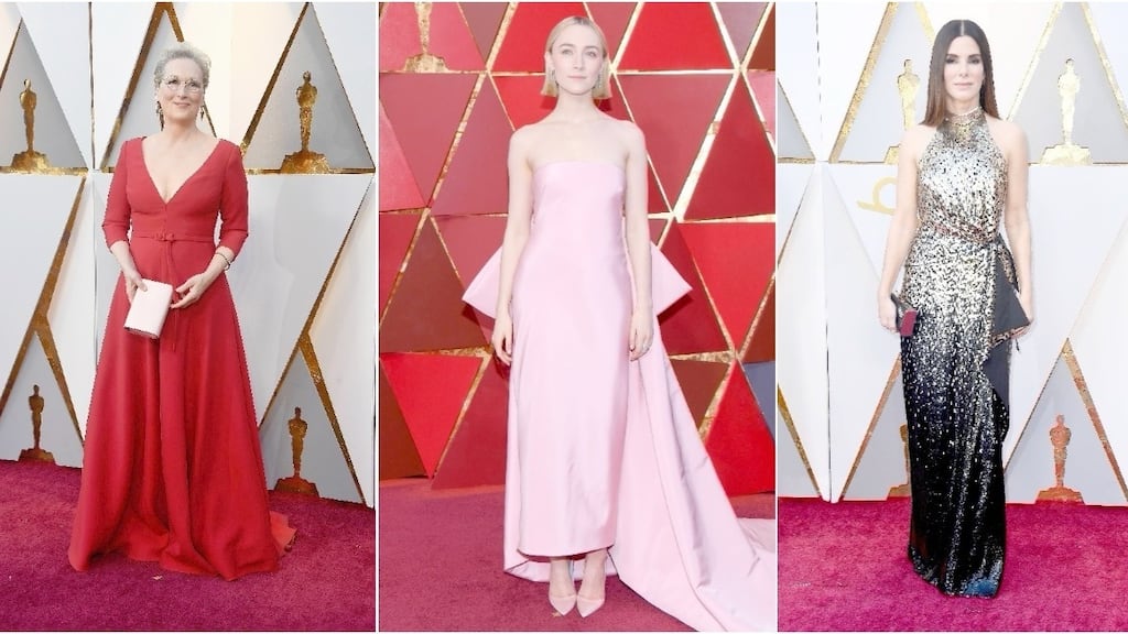 Meryl Streep, Saoirse Ronan and Sandra Bullock on the Oscars Red Carpet.