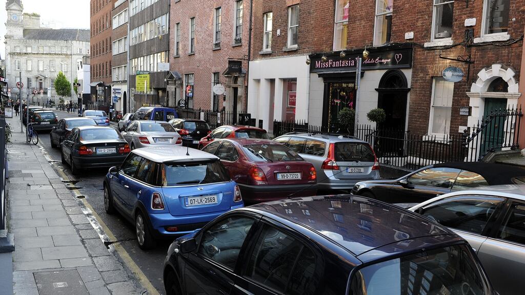 Traffic in South William Street. The review found that 74 per cent of all journeys across the State were taken by car. File photograph: Dave Meehan