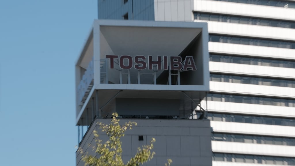 Toshiba launched its strategic review after pressure from investors following a governance scandal over management’s alleged collusion with Japan’s trade ministry to pressure foreign shareholders. Photograph: Soichiro Koriyama/Bloomberg