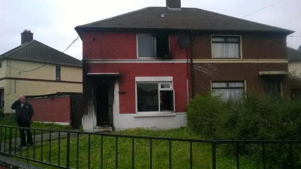 Two adults and three teenagers were injured in a house fire on Captain’s Road in Crumlin in the early hours of this morning. Photograph: Dublin’s Q102