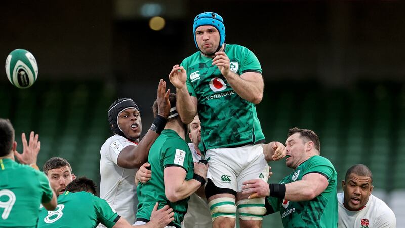 Tadhg Beirne continued his outstanding Six Nations form in the win over England. Photograph: Inpho