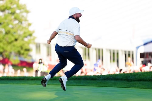 Ryder Cup Day Three: Shane Lowry holes the crucial putt as Europe win the Ryder Cup – as it happened