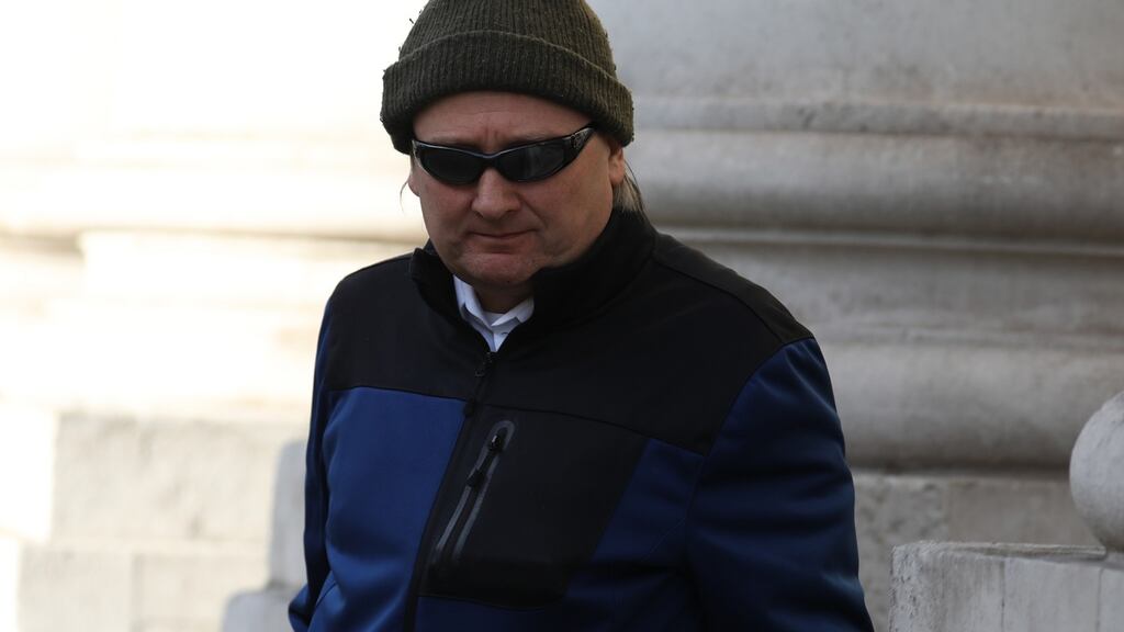 Taxi driver Brian Markham pictured leaving the Four Courts after he appeared in the Dublin District Court. Photograph: Collins Courts