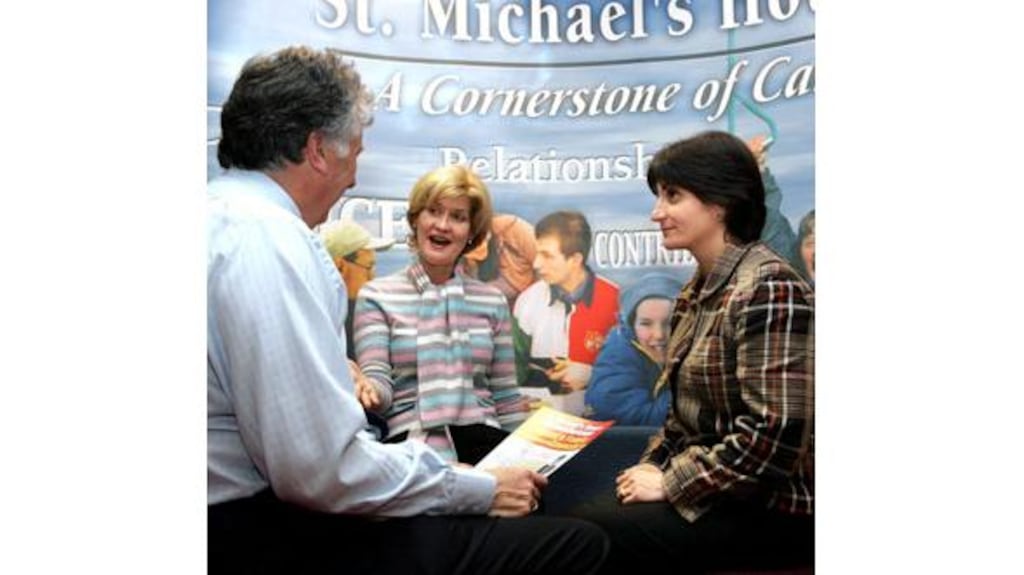 Jane Corboy (centre), with Paul Ledwidge, chief executive of St Michael's House, and Nino Zhvania, wife of the Prime Minister of Georgia