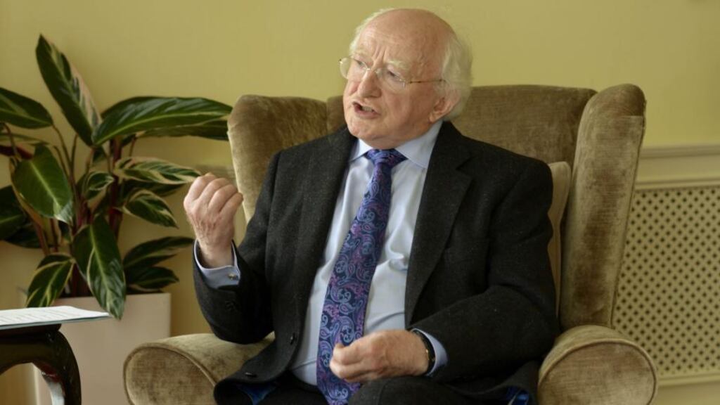 President Michael D Higgins: “Even in those parts of the world where citizens are no longer misinformed by an ideological state media control, the risk of censorship can still present itself in the form of monopolies and oligarchy.” Photograph: Brenda Fitzsimons