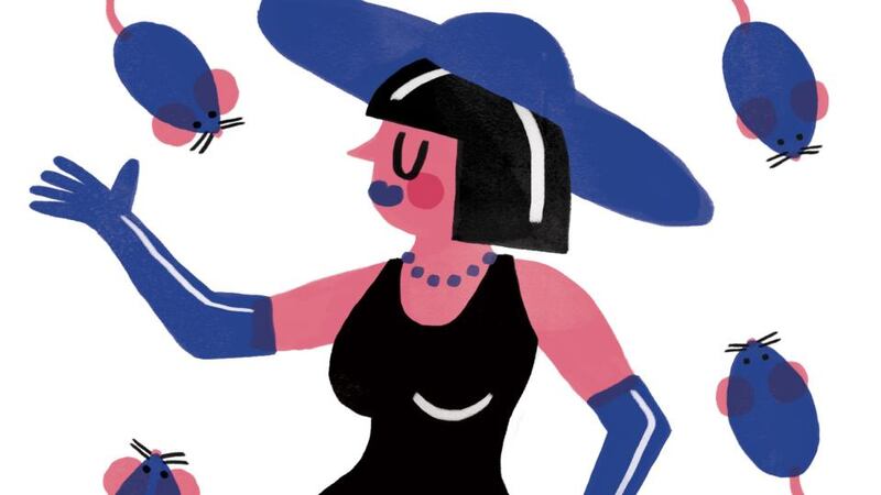 Illustration by Fatti Burke: ‘This is the grand high witch from The Witches (my favourite Roald Dahl book growing up). I don’t know why I imagined her so glamorously, this is her with her mask ON, obviously’