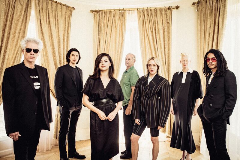 Jim Jarmusch with Adam Driver, Selena Gomez, Bill Murray, Chloë Sevigny, Tilda Swinton and Luka Sabbat. Photograph: Julien Mignot/New York Times