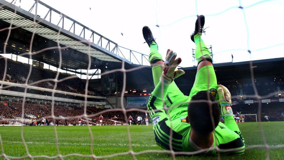 West Ham goalkeeper Adrian reacts after being beaten by the long range shot from Manchester United’s Wayne Rooney during the Premier League match at Upton Park. Photograph: Julian Finney/Getty Images