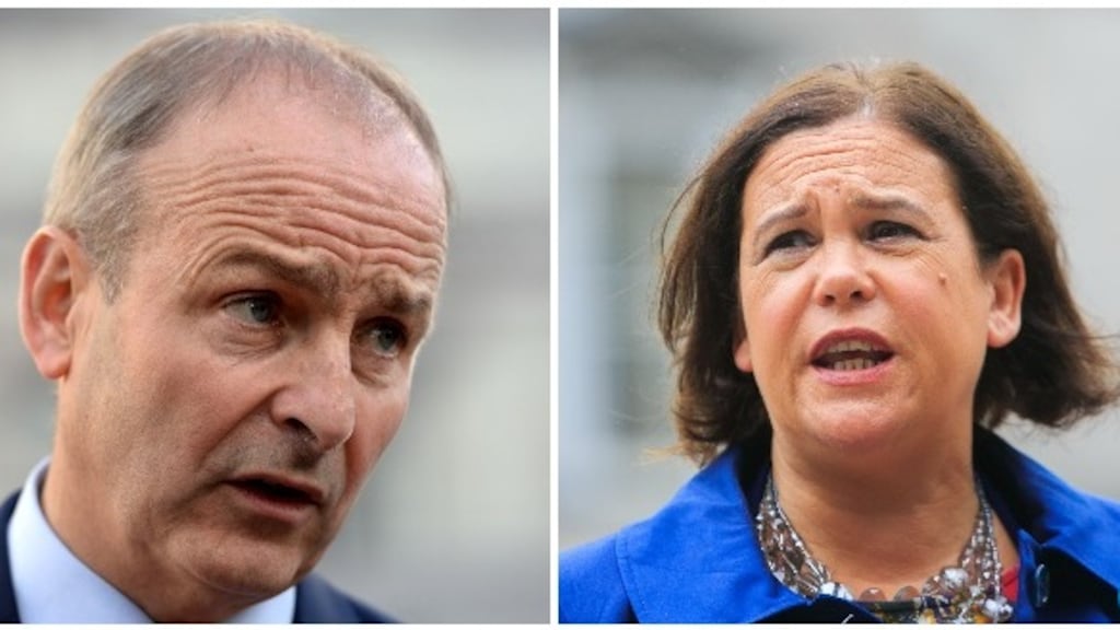 Fianna Fáil leader Micheál Martin has targeted Mary Lou McDonald’s Sinn Féin as the biggest threat to his party’s future.