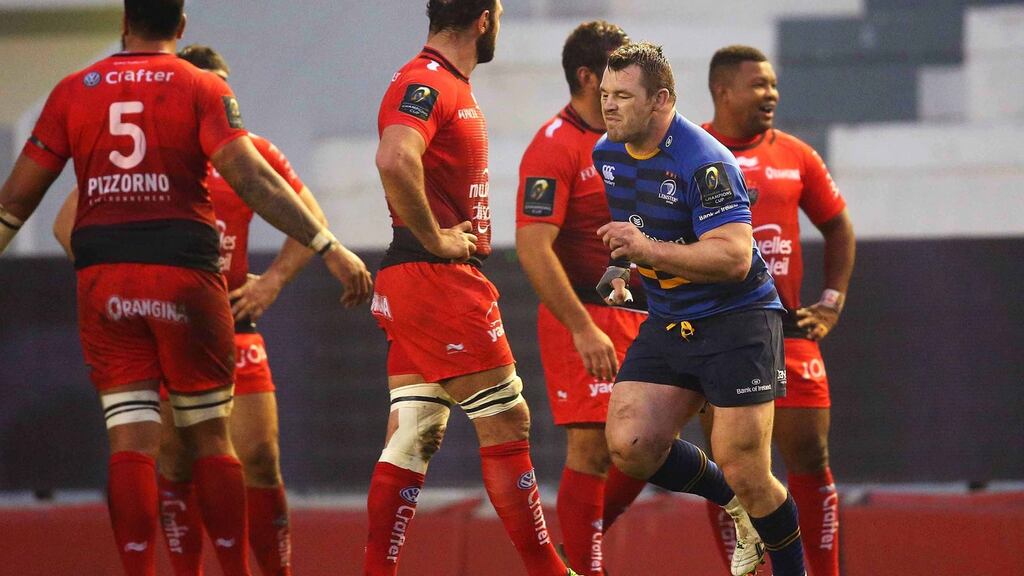Cian Healy received a yellow card in the Champions Cup match against Toulon at Stade Félix Mayol. The Leinster prop has been cited for the incident. Photograph: Billy Stickland/Inpho