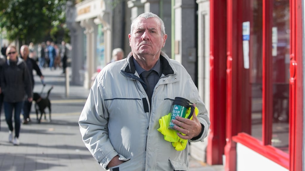 Michael Connelly of Fidan, Rossport, Ballina, Mayo leaves Naas Court, Kildare. Photograph: Gareth Chaney/Collins