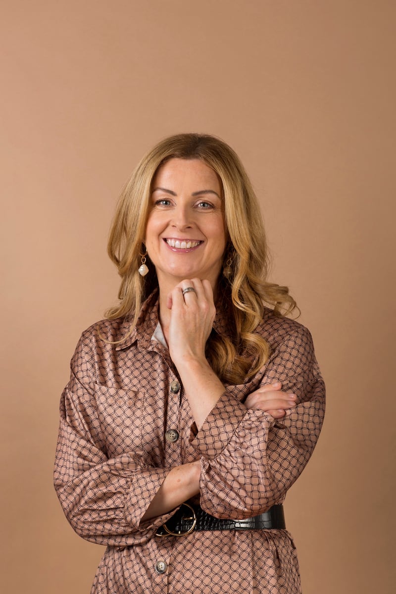 Lorraine Culligan: shirt dress €20, belt €5, ear-rings €3