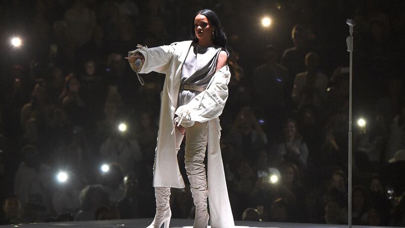 Rihanna performing her 'Anti World Tour' in Brooklyn, New York. Photograph: Kevin Mazur/Getty Images