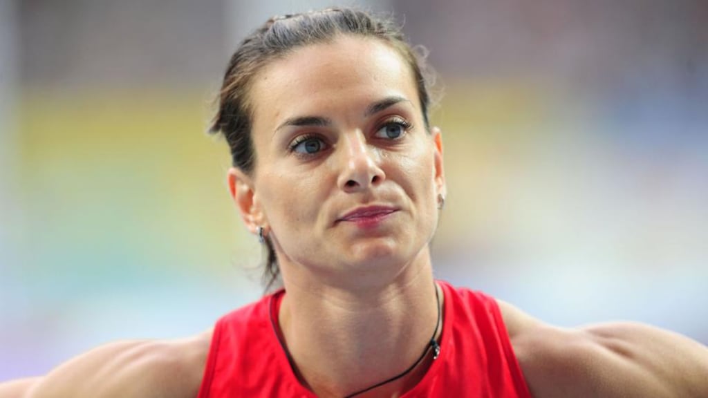 The International Olympic Committee was this morning facing calls to remove pole vaulter Yelena Isinbayeva from her ambassadorial role after she spoke out in support of Russia’s controversial laws on homosexuality. Photograph: Adam Davy/PA Wire