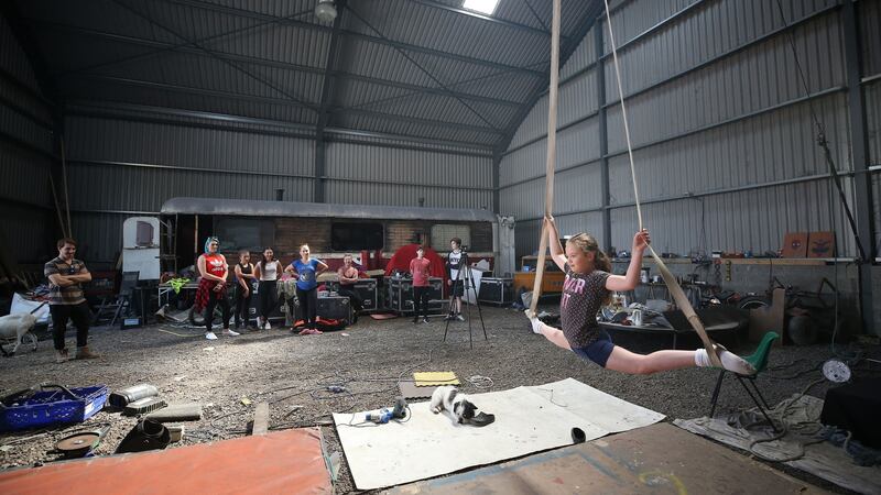 Isabella Gerbola practises at the family’s winter base in Meath. Photograph: Nick Bradshaw