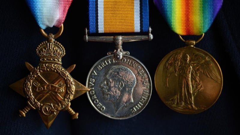 Michael O’Driscoll’s medals from his military service. Michael O’Driscoll’s medals from his military service.