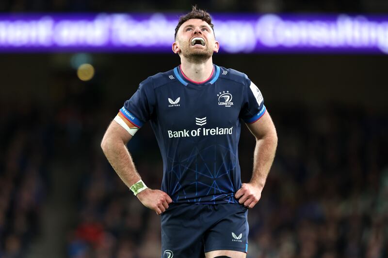 Leinster fullback Hugo Keenan. Photograph: Damien Eagers/PA Wire