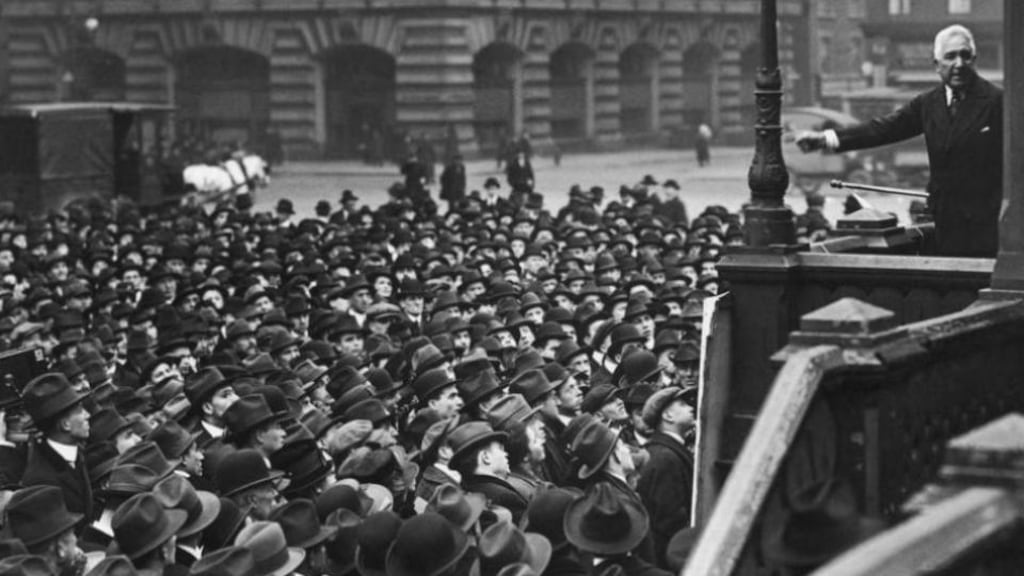 Showman: William Bourke Cockran addresses a rally in San Francisco. Photograph: FPG/Hulton Archive/Getty