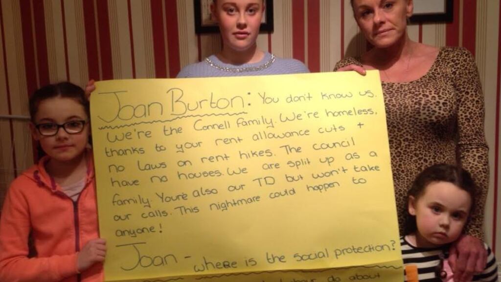 Gwen Connell with her three children, Lauren (17), who is studying for her Leaving Certificate, Katie (10) and Lana (6)