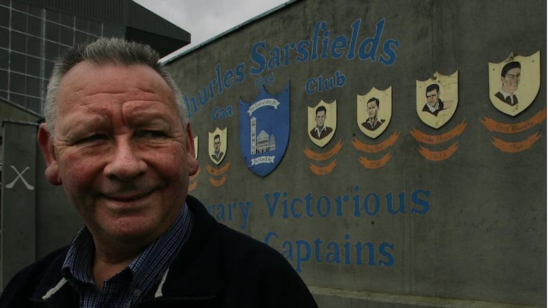 Jimmy Doyle outside the Thurles Sarsfields clubhouse at Semple Stadium in 2005. Photograph: Bryan O'Brien