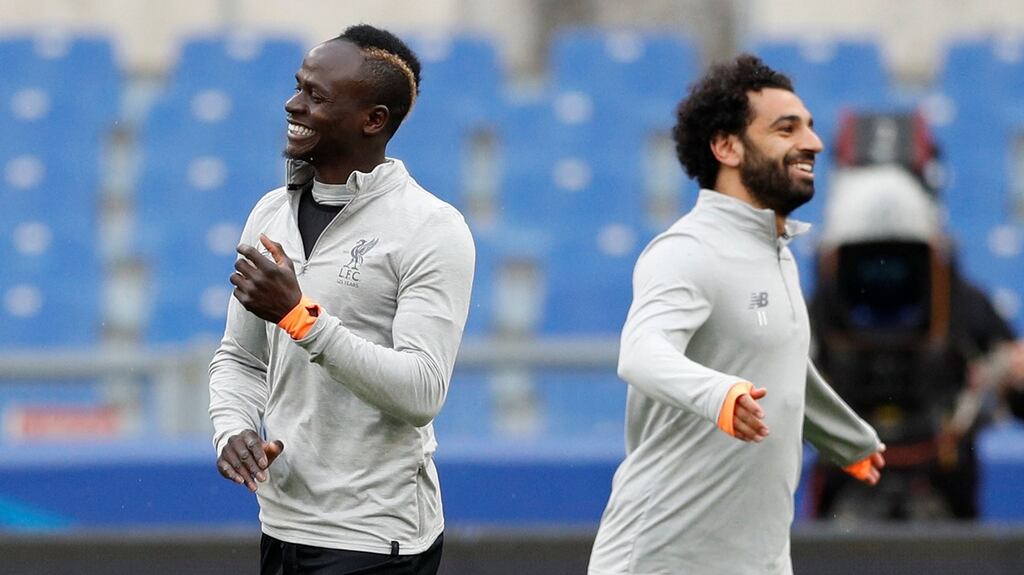 Sadio Mane is back in the Liverpool forward line alongside Mohamed Salah for the second leg of the Champions Cup demi-final against Roma. Photograph: John Sibley/Action Images via Reuters