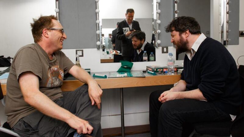 Multitasking: Jon Ronson and Patrick Freyne do battle over double word scores