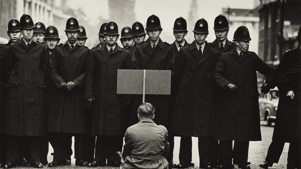 Don McCullin, Protester, Cuban Missile Crisis, Whitehall, London (1963) Credit: Don McCullin/Tate