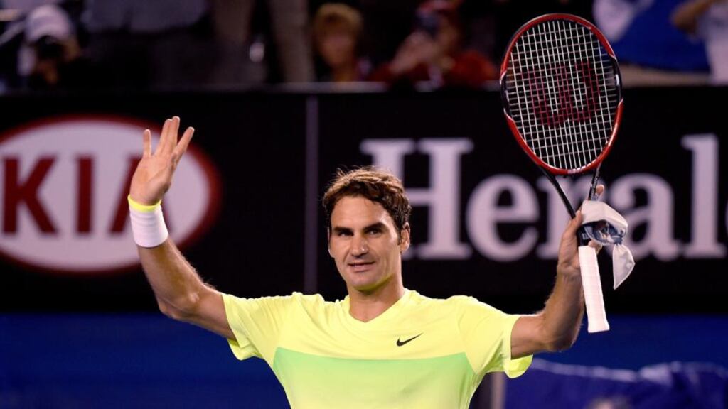 Roger Federer is through to the second round of the Australian Open after a straight sets win over Yen-Hsun Lu(Photograph: EPA/JOE CASTRO)