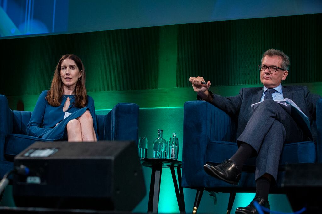 Kate Harnett, A&L Goodbody senior associate and Michael O’Kane, senior partner, Peters & Peters LLP  at the A&L Goodbody Corporate Crime and Regulation summit.