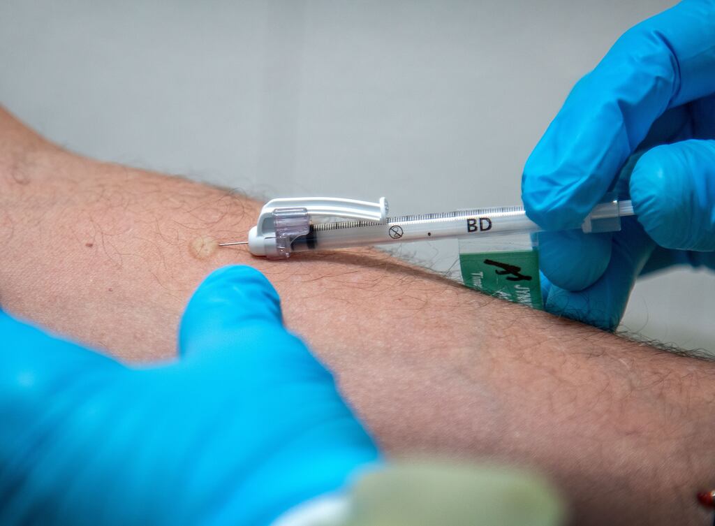 Some 150,000 vaccine doses have been allocated for the UK, with an initial delivery of about 50,000. File photograph: Getty Images