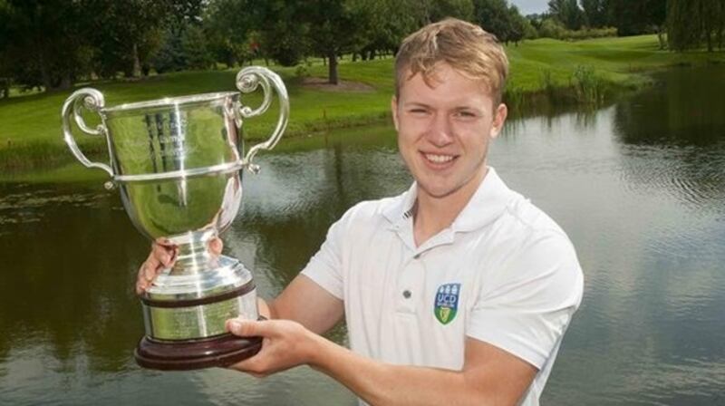 John McCarthy, winner of the Leinster Students Amateur Open Championship at Killeen GC.