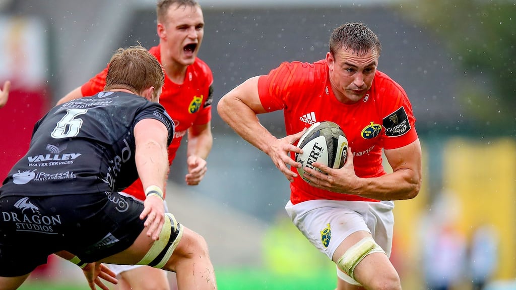Tommy O’Donnell: Munster man could be in the frame for an Ireland call-up given the injury to Jordi Murphy. Photograph: Tommy Dickson/Inpho