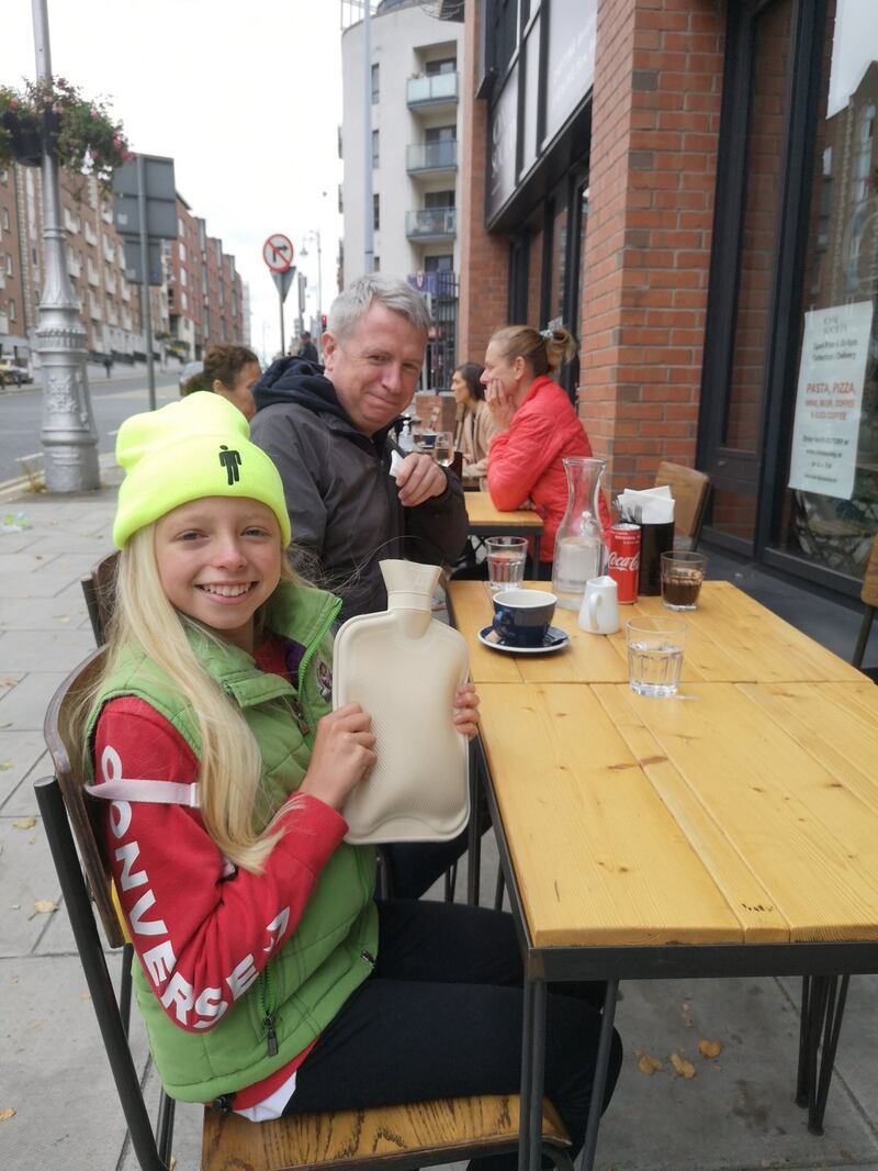 One Society on Gardiner Street has eight 8 tables and 15 chairs, as well as 15 hot water bottles