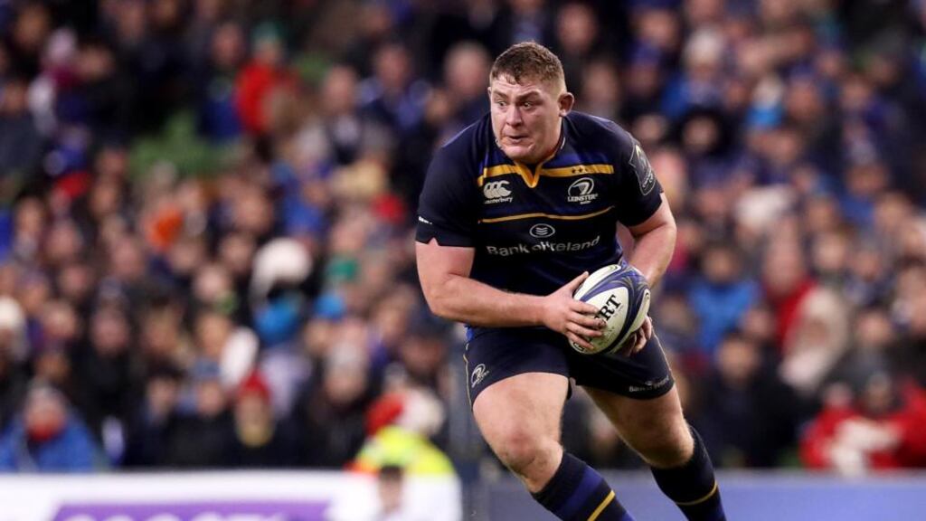 Leinster’s Tadgh Furlong: “Don’t get too carried away by the highs, but don’t get too carried away by the lows either.” Photograph: Tommy Dickson/Inpho