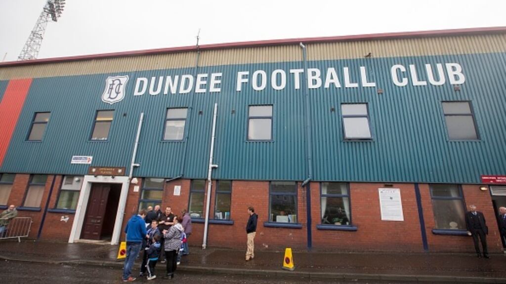 Celtic’s game against Dundee has been postponed after the Dens Park pitch was waterlogged. Photograph: Getty
