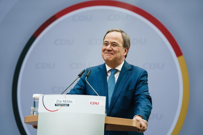 Christian Democratic Union party chairman Armin Laschet. Photograph: Clemens Bilan/EPA/Pool