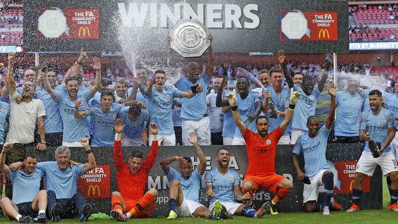 MANCHESTER CITY: Community Shield winners. Photo: Ian Kington/Getty
