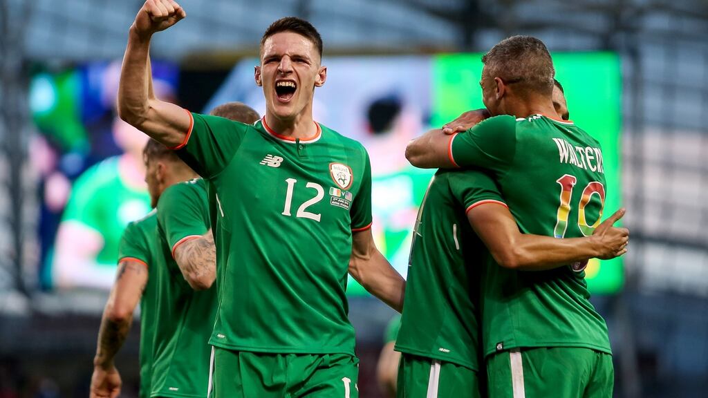 With his international future still up in the air Declan Rice is highly unlikely to be named in the Republic of Ireland squad on Thursday. Photograph: Laszlo Geczo/Inpho