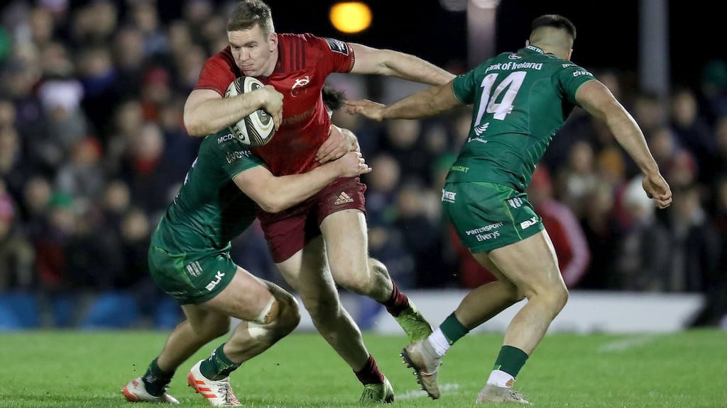 Munster’s Chris Farrell was injured in the Pro14 game against Connacht at the weekend. Photo: Bryan Keane/Inpho