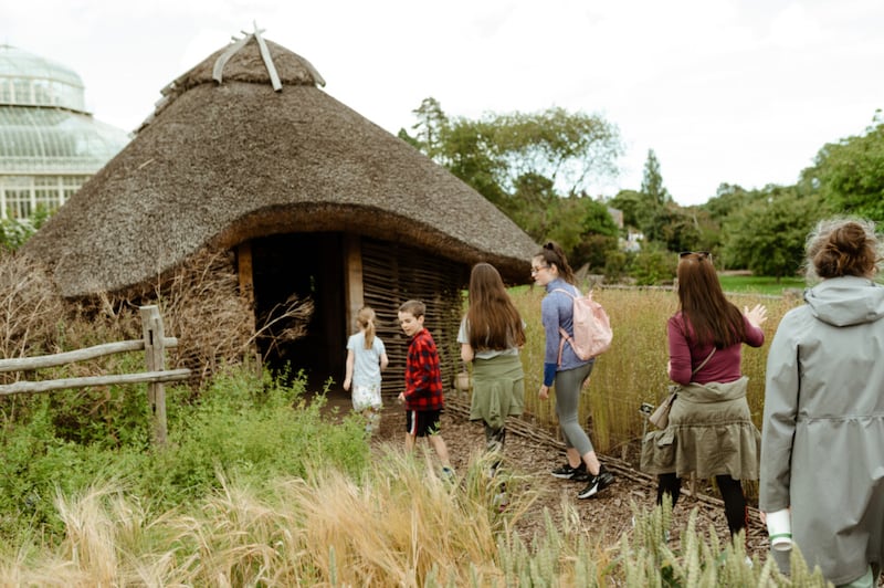 The Hiberno-Norse Viking house and gardens located within the National Botanic Gardens in Glasnevin