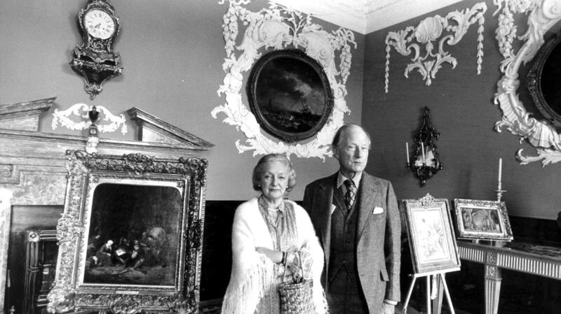 Sir Alfred and Lady Beit in their home at Russborough House, Co Wicklow in 1978. Photograph: Dermot O’Shea