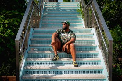 Evans suspected other runners could benefit from focusing on the joy of the sport over weight loss. On his blog, he leaned into his persona as a 300-pound runner. Photograph: Desiree Rios/New York Times