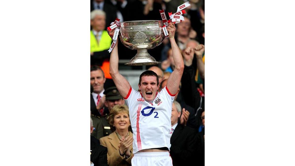 Cork captain Graham Canty ends a 20-year wait for Rebels everywhere, by lifting the Sam Maguire Cup at Croke Park after a one-point win over Down in the 2010 All-Ireland final. - (Photograph: Lorraine O'Sullivan/Inpho)