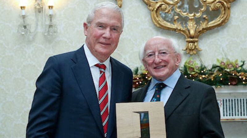 Norman P. McClelland received a Presidential Distinguished Service Award for the Irish Abroad from President Michael D Higgins for his charitable works in 2016.