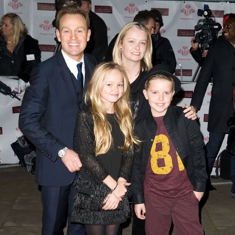 Jason Donovan with his wife, Angela Malloch, and two of their three children in 2011. Photograph: Samir Hussein/WireImage via Getty